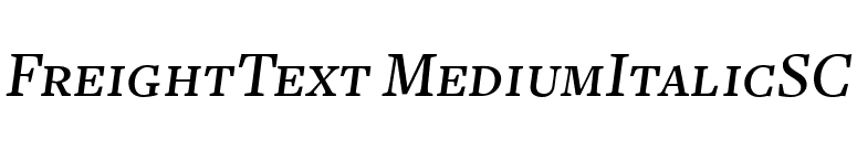 FreightText MediumItalicSC font preview