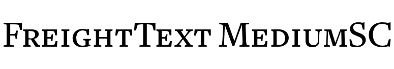 FreightText MediumSC font preview