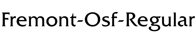 Fremont-Osf-Regular font preview
