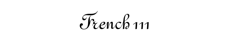 French 111 font preview