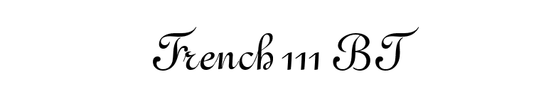 French 111 BT font preview
