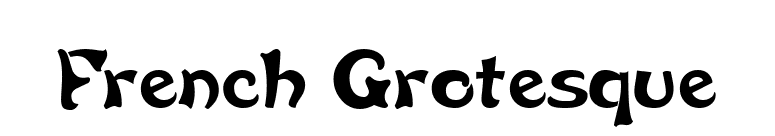 French Grotesque font preview