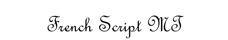 French Script MT font preview