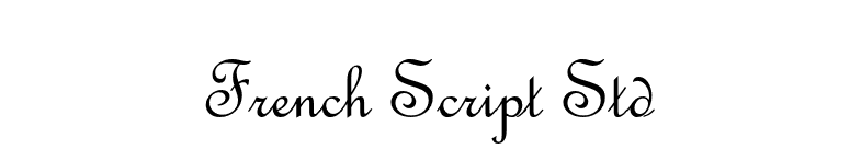French Script Std font preview