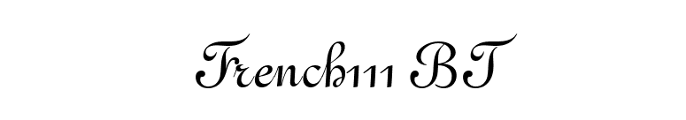 French111 BT font preview