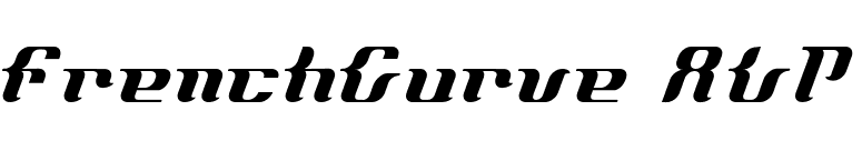 FrenchCurve ALP font preview