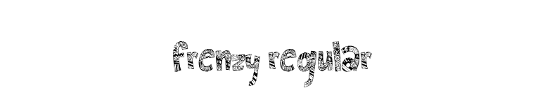 Frenzy Regular font preview