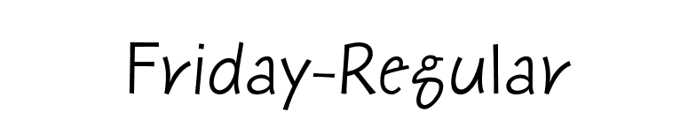 Friday-Regular font preview