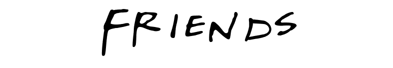 Friends font preview