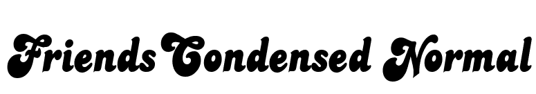 FriendsCondensed Normal font preview