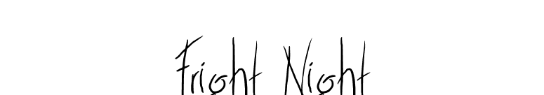 Fright Night font preview