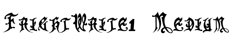 FrightWrite1 Medium font preview