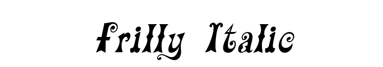 Frilly Italic font preview