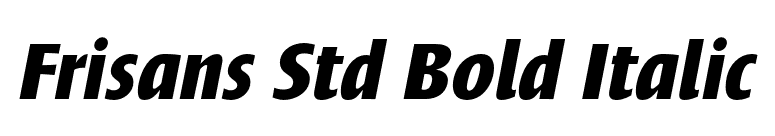 Frisans Std Bold Italic font preview