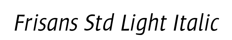Frisans Std Light Italic font preview