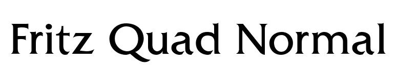 Fritz Quad Normal font preview