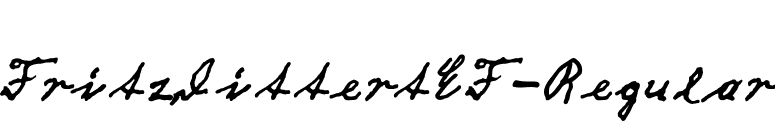 FritzDittertEF-Regular font preview