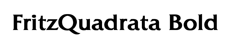 FritzQuadrata Bold font preview