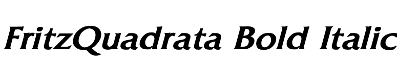 FritzQuadrata Bold Italic font preview