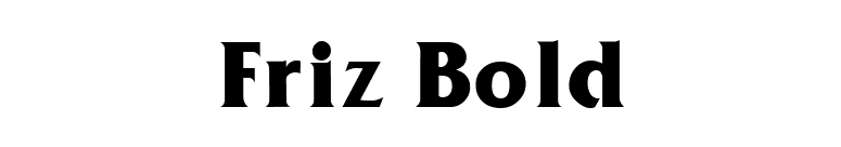 Friz Bold font preview