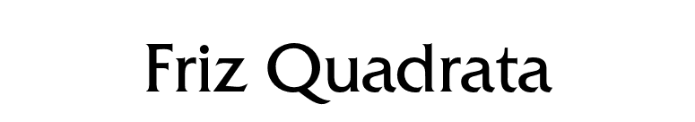 Friz Quadrata font preview