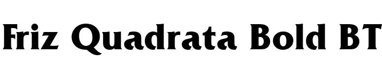 Friz Quadrata Bold BT font preview