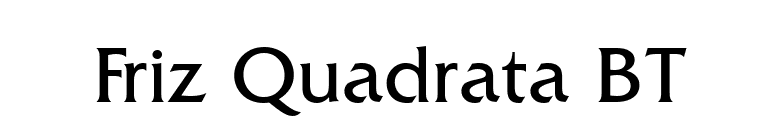 Friz Quadrata BT font preview