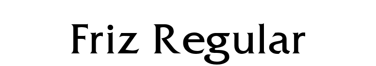 Friz Regular font preview