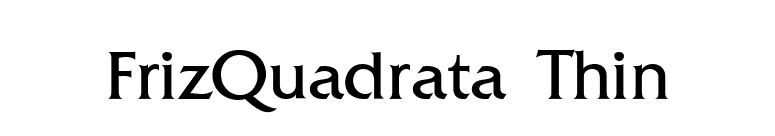 FrizQuadrata Thin font preview