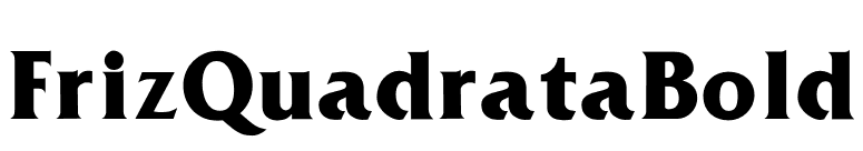 FrizQuadrataBold font preview