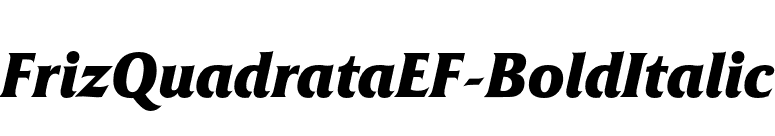 FrizQuadrataEF-BoldItalic font preview