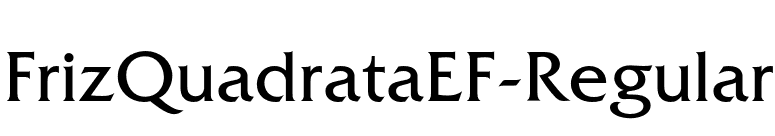 FrizQuadrataEF-Regular font preview