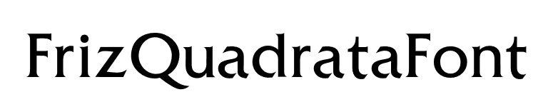 FrizQuadrataFont font preview