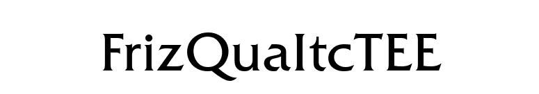 FrizQuaItcTEE font preview