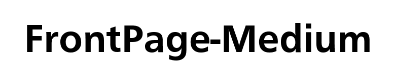 FrontPage-Medium font preview