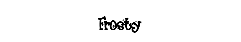 Frosty font preview