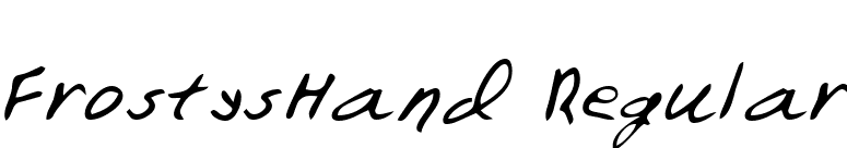 FrostysHand Regular font preview