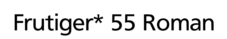 Frutiger* 55 Roman font preview