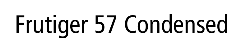 Frutiger 57 Condensed font preview