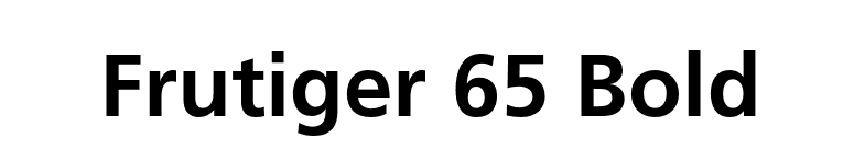 Frutiger 65 Bold font preview