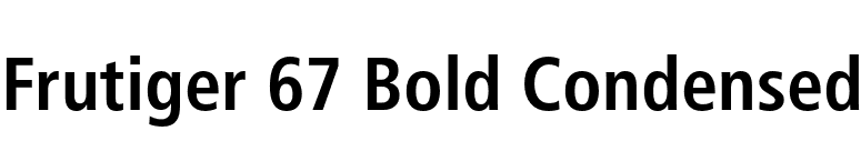 Frutiger 67 Bold Condensed font preview