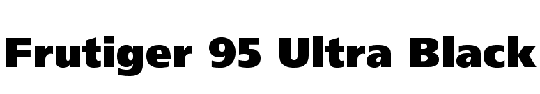 Frutiger 95 Ultra Black font preview