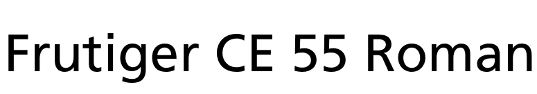 Frutiger CE 55 Roman font preview