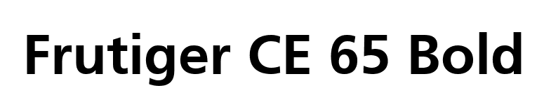 Frutiger CE 65 Bold font preview