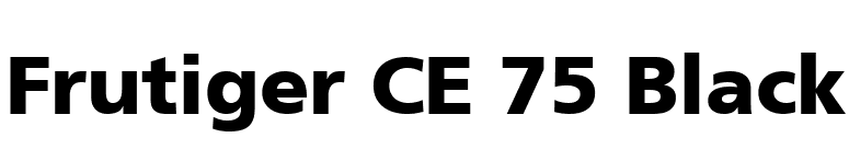 Frutiger CE 75 Black font preview