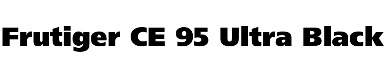Frutiger CE 95 Ultra Black font preview