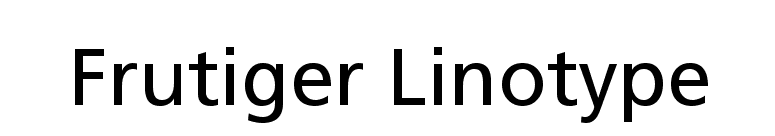 Frutiger Linotype font preview