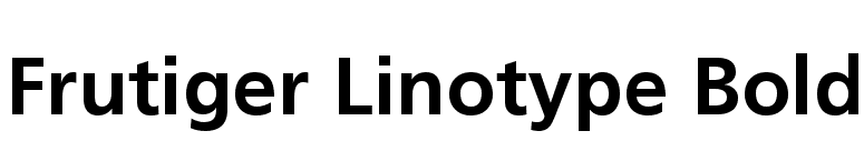 Frutiger Linotype Bold font preview