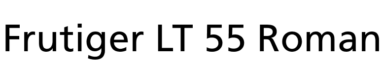 Frutiger LT 55 Roman font preview