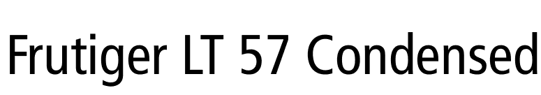 Frutiger LT 57 Condensed font preview